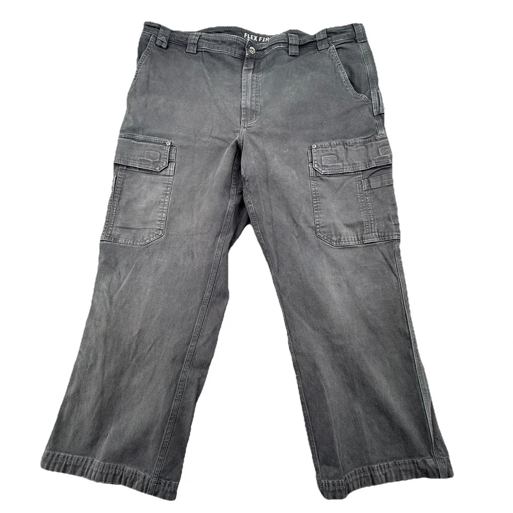 Duluth‎ Trading Flex Fire Hose Cargo Pants Mens Blue Gray Workwear Utility 44x30
